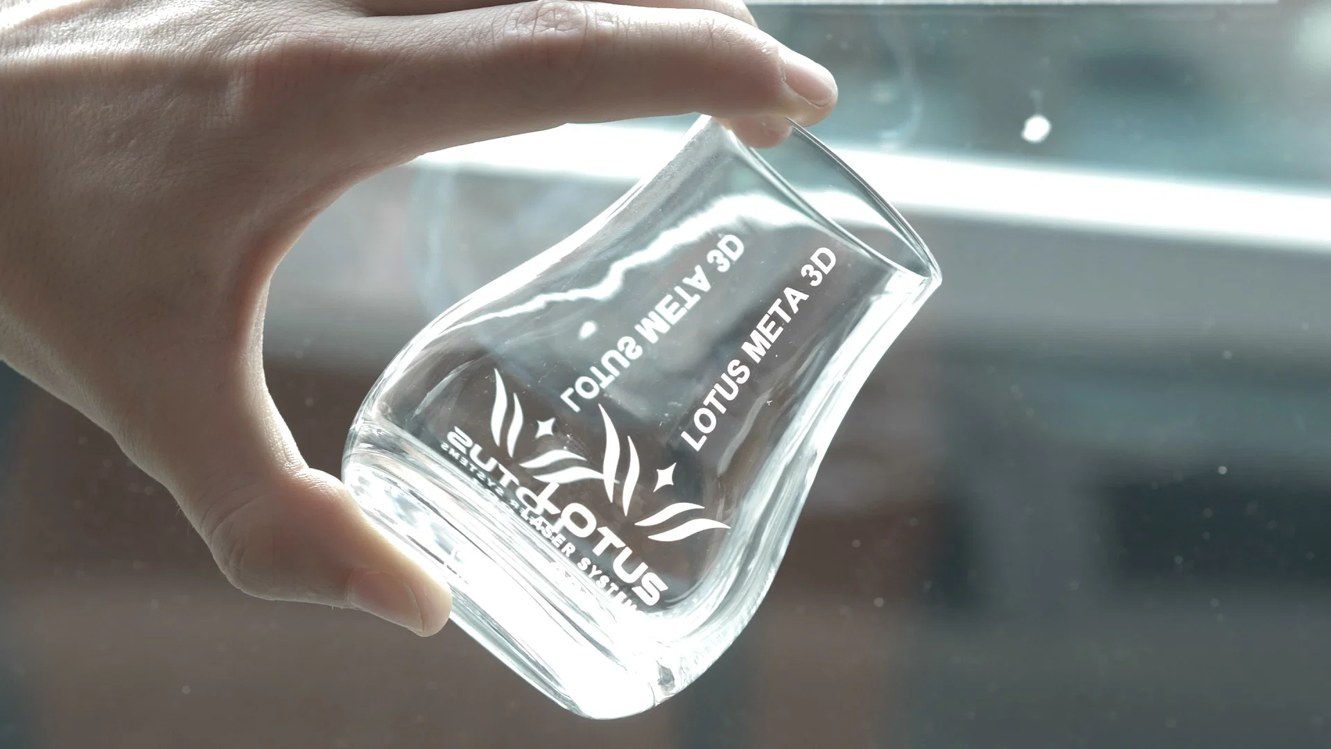 Lotus Meta UV Laser Etched Glass
