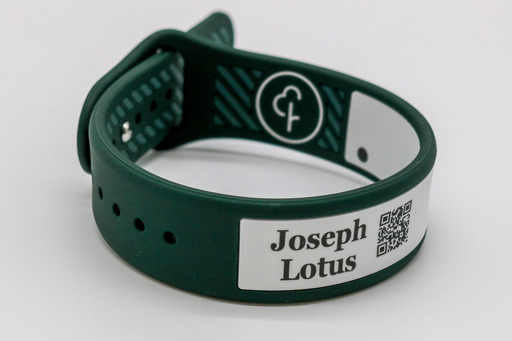 Laser Marked QR code on Silicone Wristband