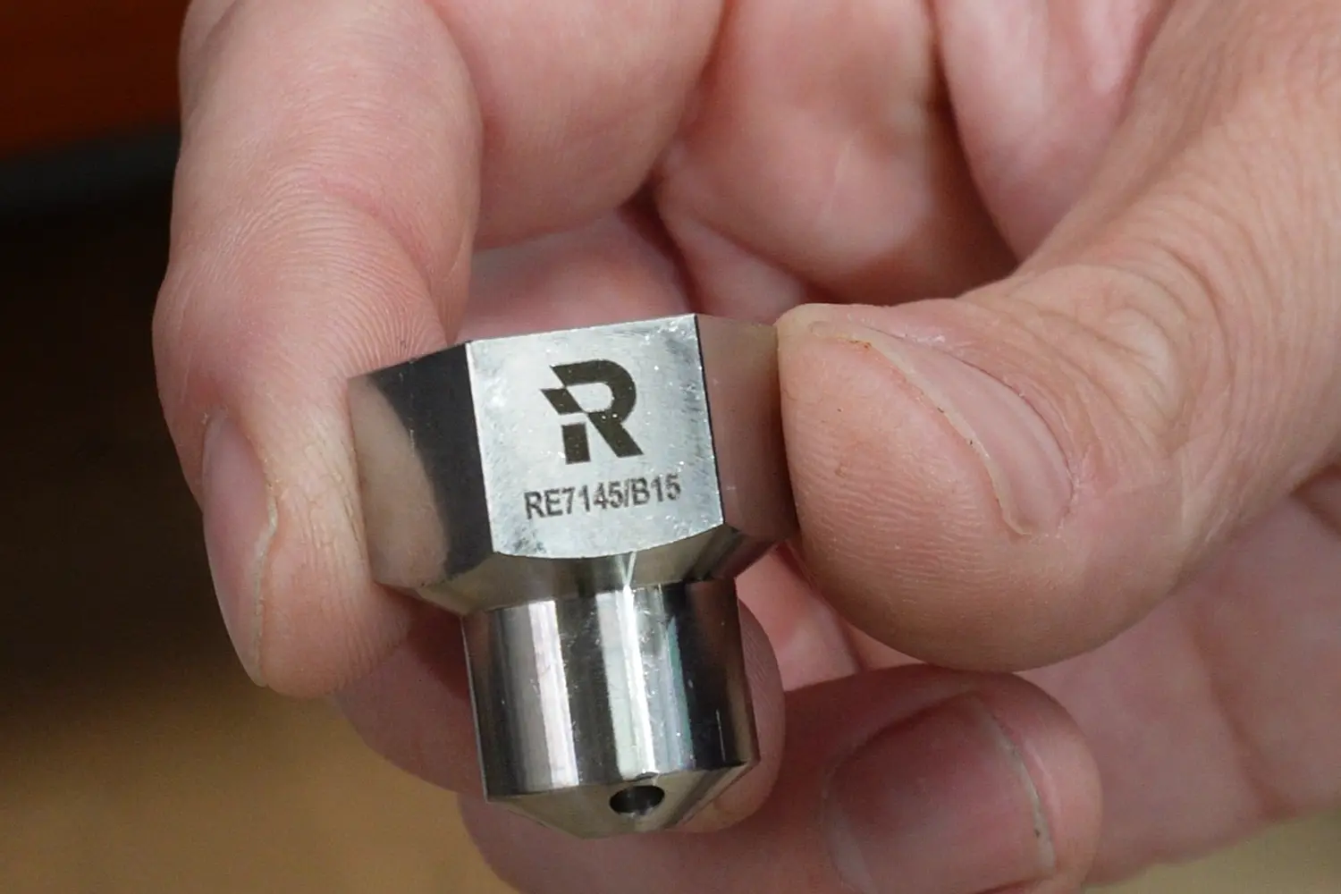 Reacton Fire Lotus Laser engraved component