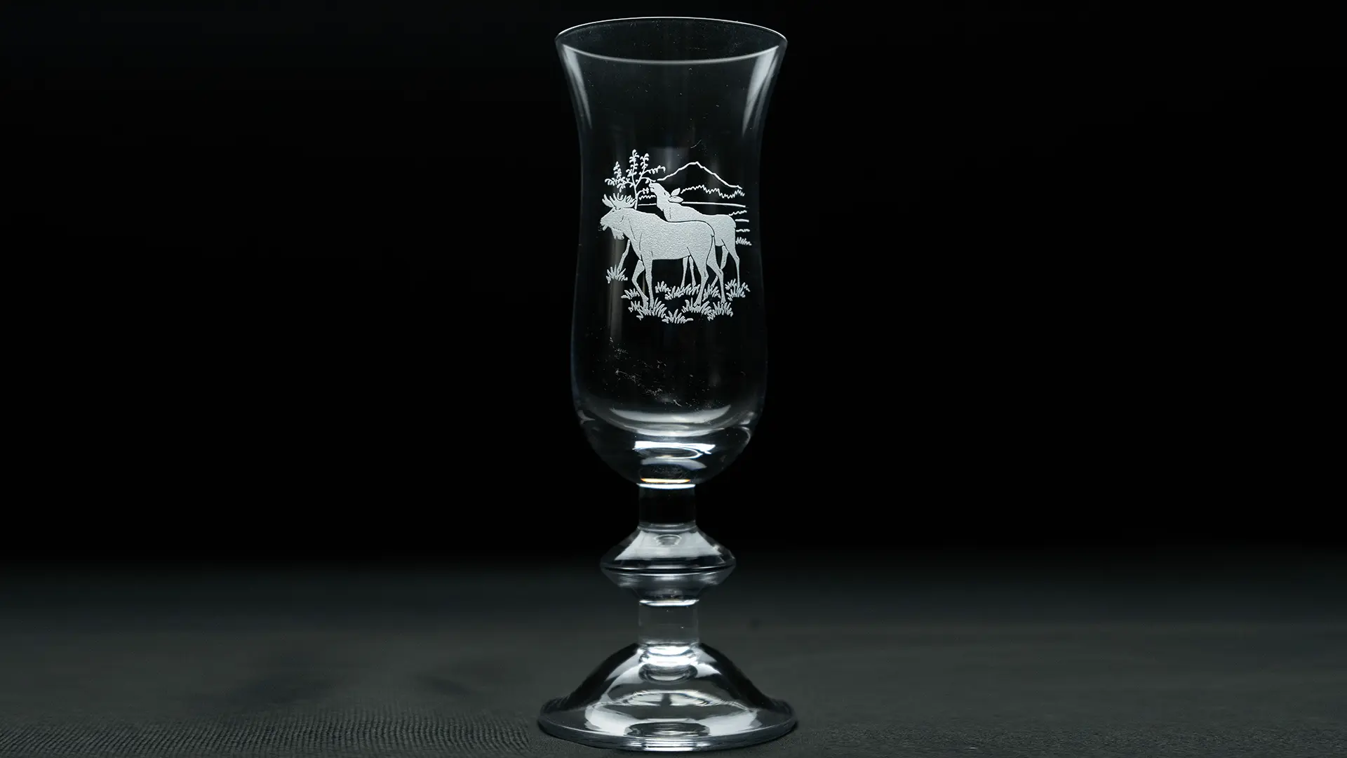 UV laser engraved glass showing permanent white branding with fine line detail