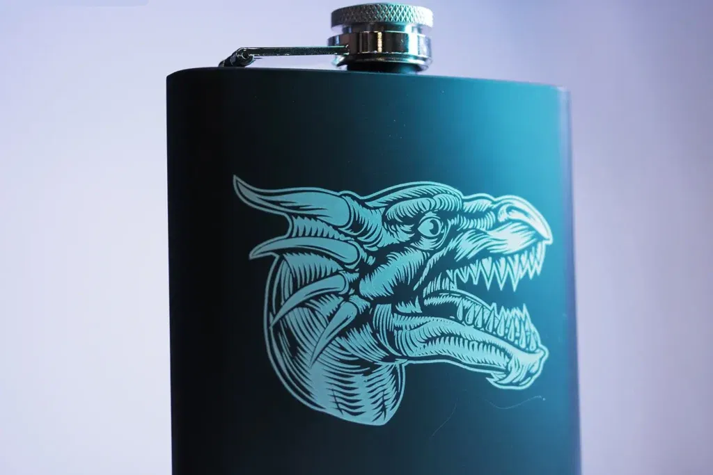 Laser Engraved Personalised Hip Flask