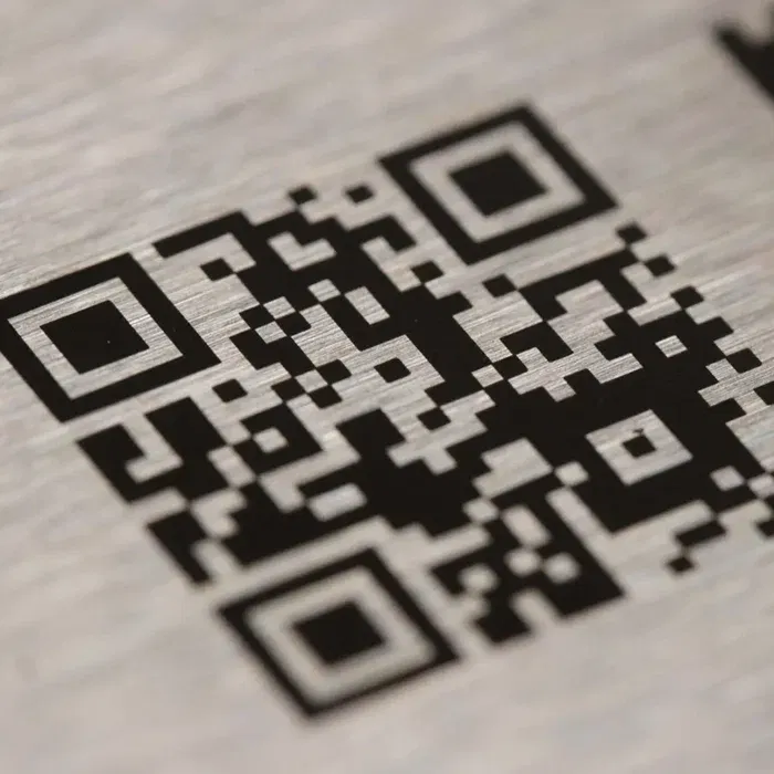 QR Code Engraving on Stainless Steel