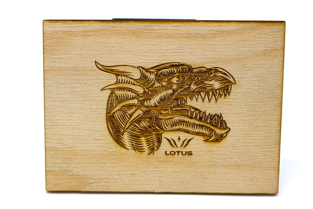 Laser etched wood