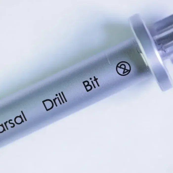 Laser marked stainless steel drill bit