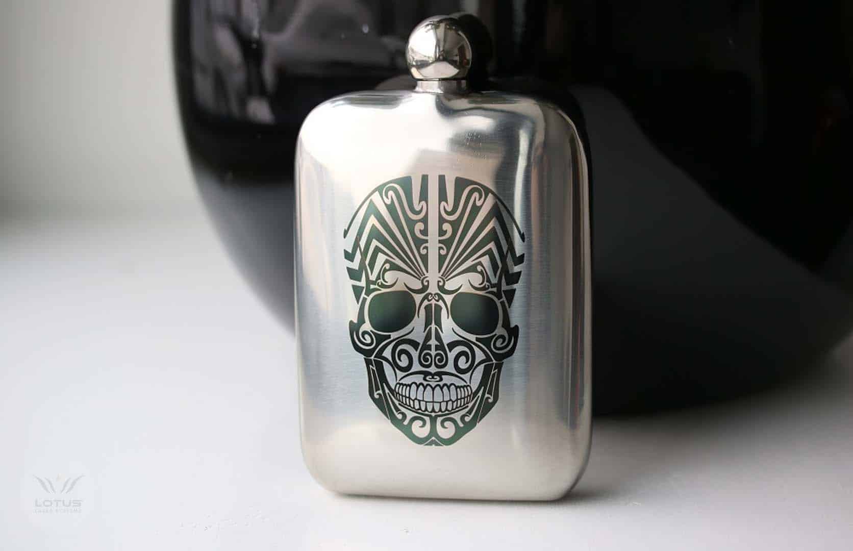 Laser Engraved Hip Flask