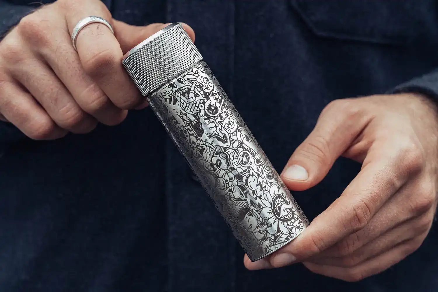 Laser Engraved Hip Flask