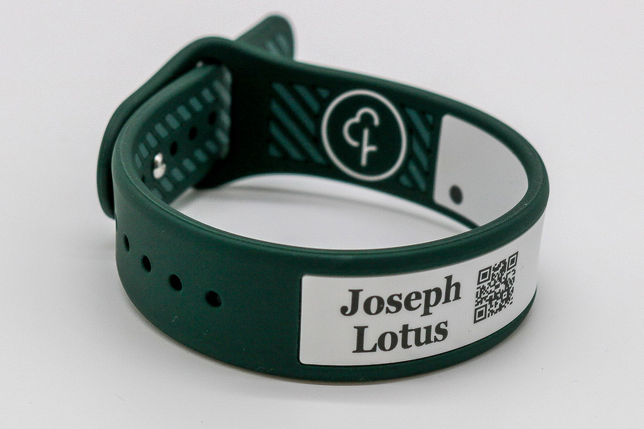 Laser Marked QR code on Silicone Wristband