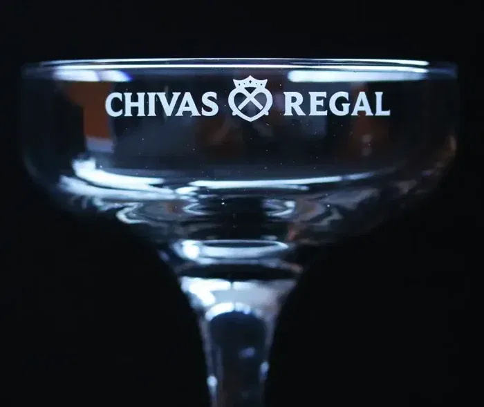 UV Laser Engraved Champagne Glass