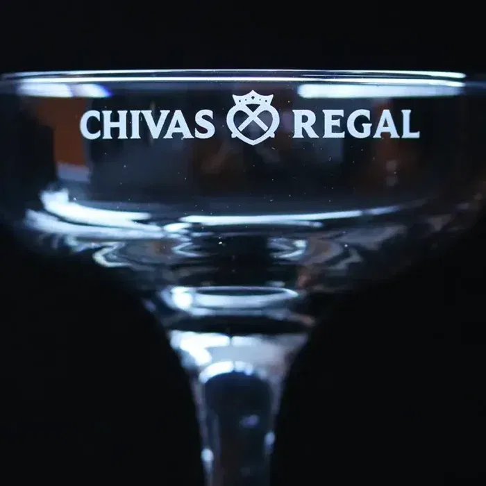 UV Laser Engraved Champagne Glass