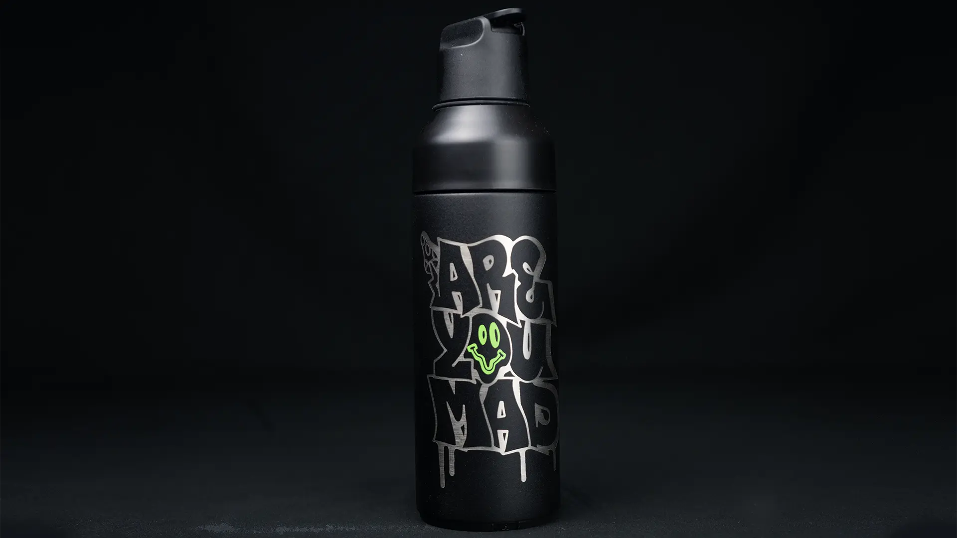 Lotus Fiber etched powder coated metal bottle